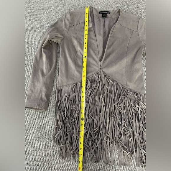 Grace Elements Gray Fringe Suit Jacket - Picture 9 of 16